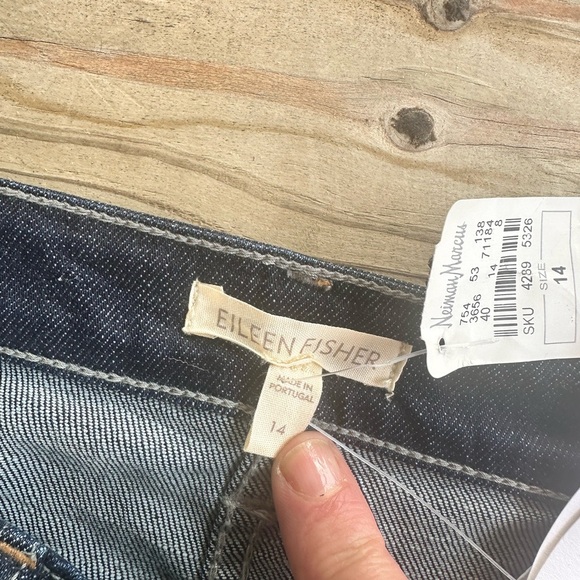 Eileen Fisher Dark Wash Skinny Jeans - Picture 3 of 11